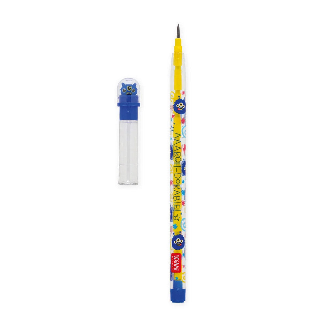 Legami Stapelpotlood met Gum - Monster