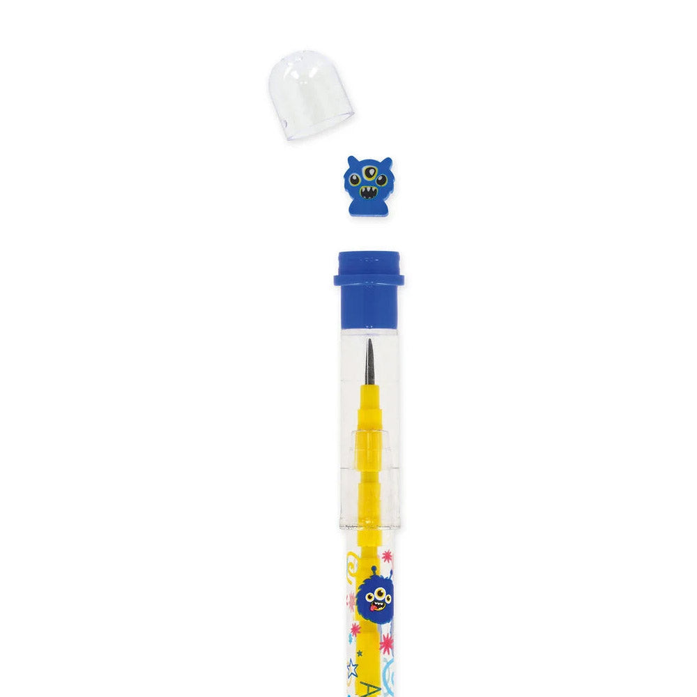 Legami Stapelpotlood met Gum - Monster