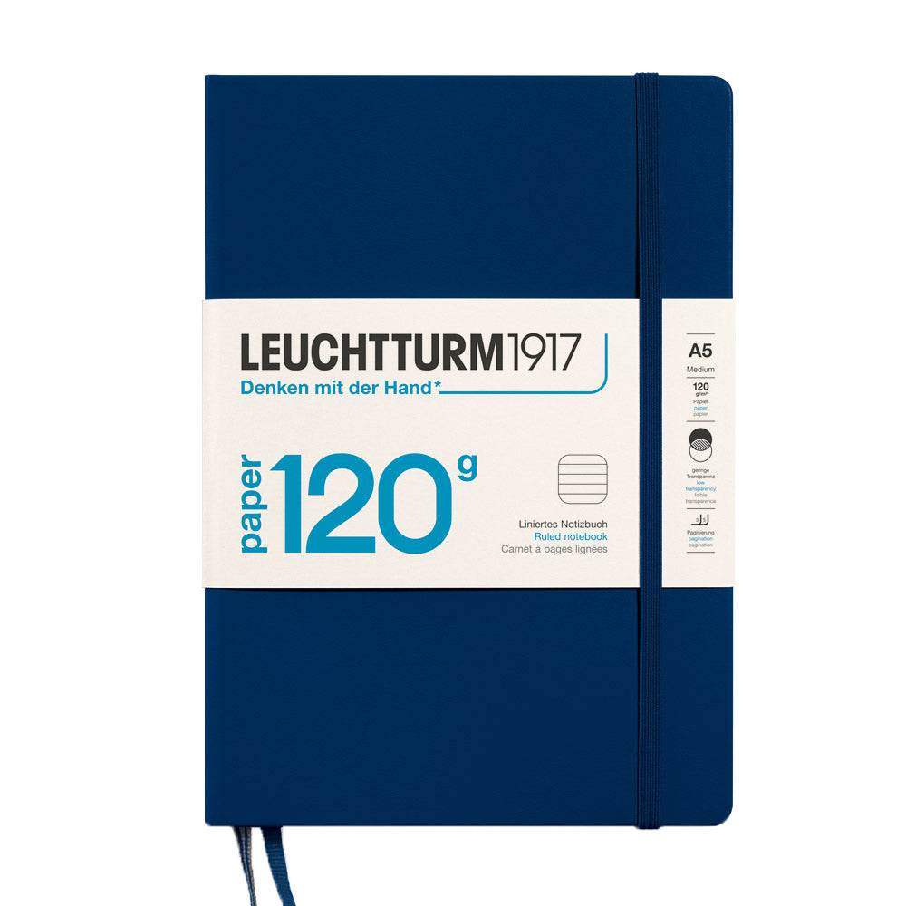 Leuchtturm1917 Medium A5 Notitieboek Navy 120g - Gelinieerd - 24Papershop