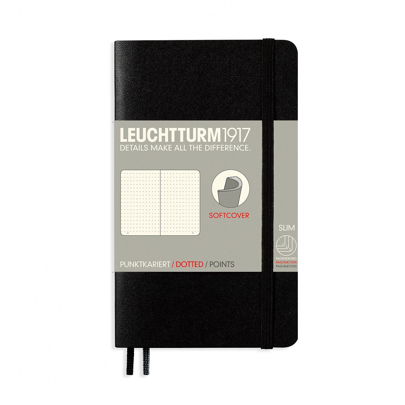 Leuchtturm1917 Pocket A6 Notitieboek Black - Dotted