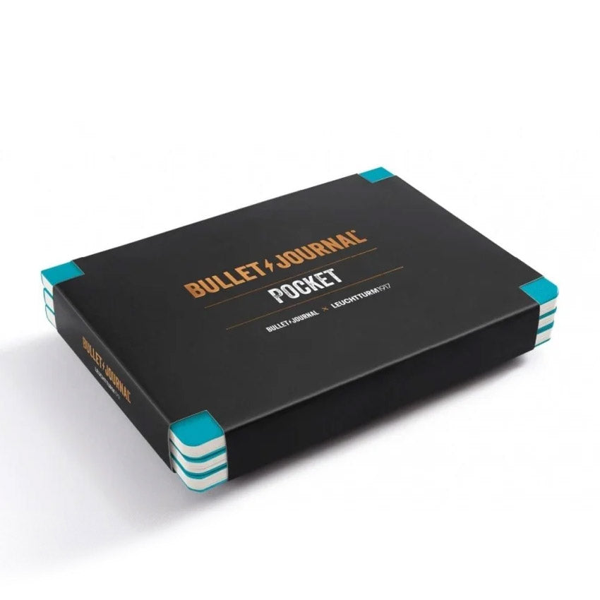 Leuchtturm1917 Bullet Journal Pocket - Turquoise25 - Voorkant met 3 boekjes