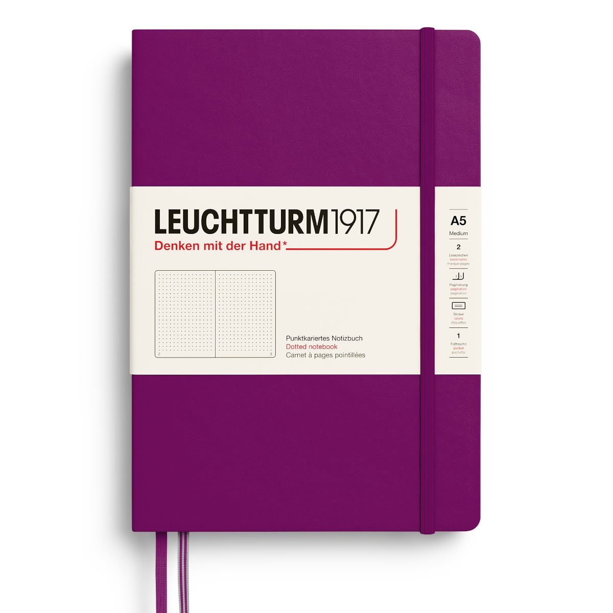 Leuchtturm1917 Medium A5 Notitieboek Burgundy - Dotted