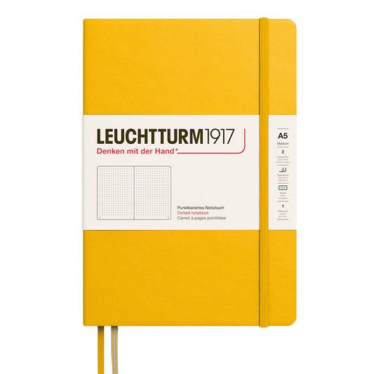 Leuchtturm1917 Medium A5 Notitieboek Sunflower - Dotted - Cover op een witte achtergrond