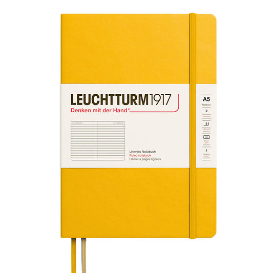 Leuchtturm1917 Medium A5 Notitieboek Sunflower - Gelinieerd - Cover op witte achtergrond