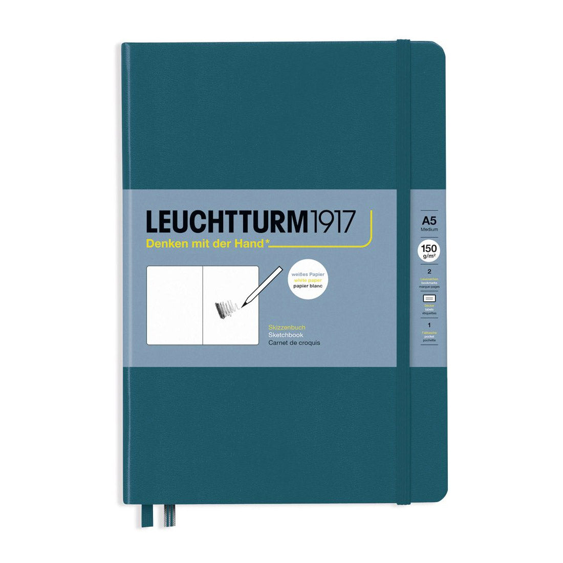 Leuchtturm1917 Sketchbook A5 - 150 grams Pacific Green