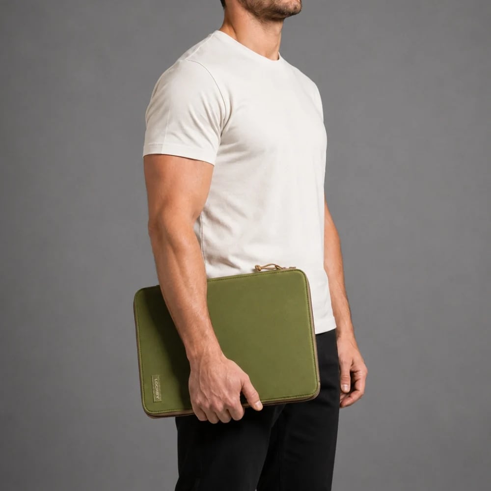 Lochby Daily Folio A4 - Olive - Sfeerfoto