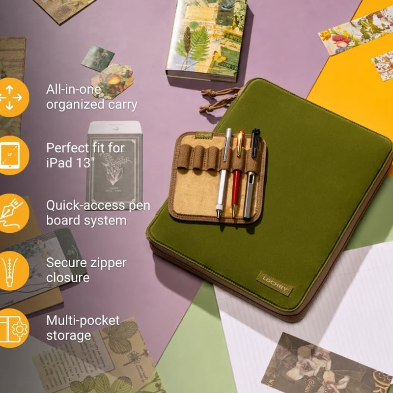 Lochby Daily Folio A4 - Olive - Eigenschappen