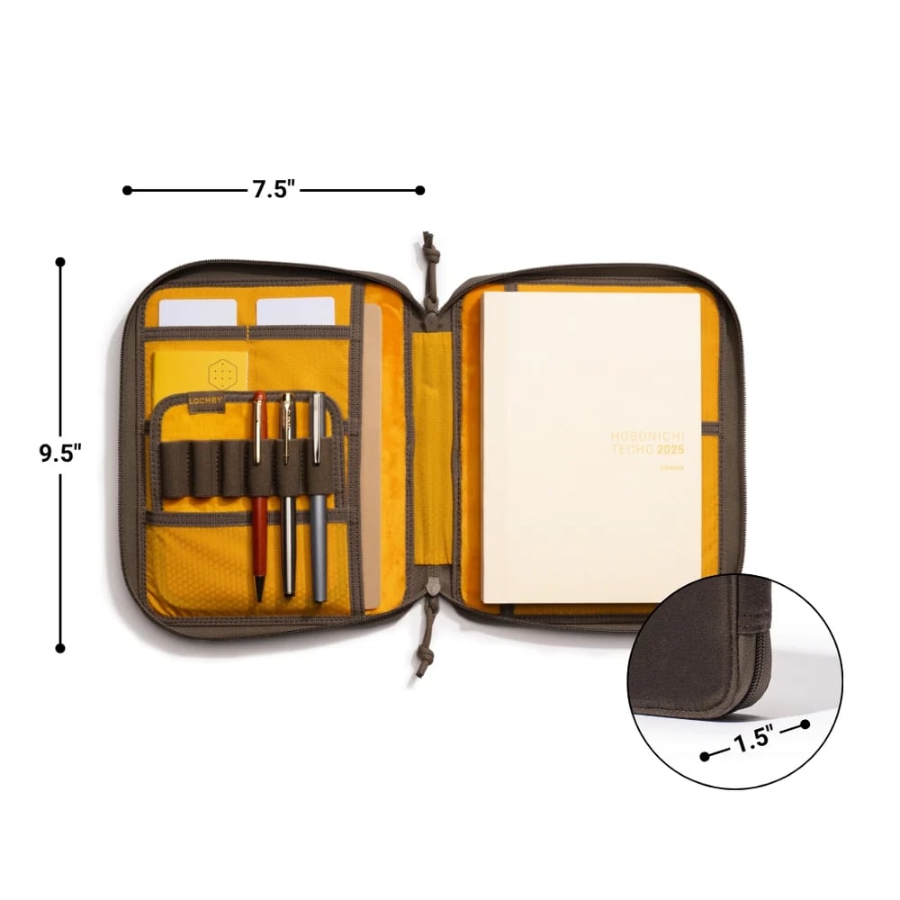 Lochby Daily Folio A5 - Brown - Formaten van het etui