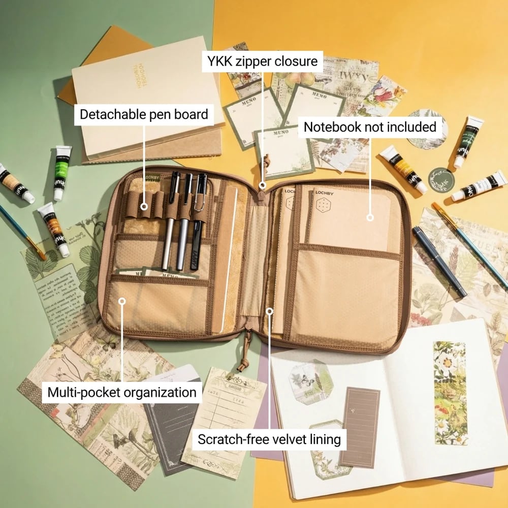 Lochby Daily Folio A5 - Olive - Belangrijkste eigenschappen