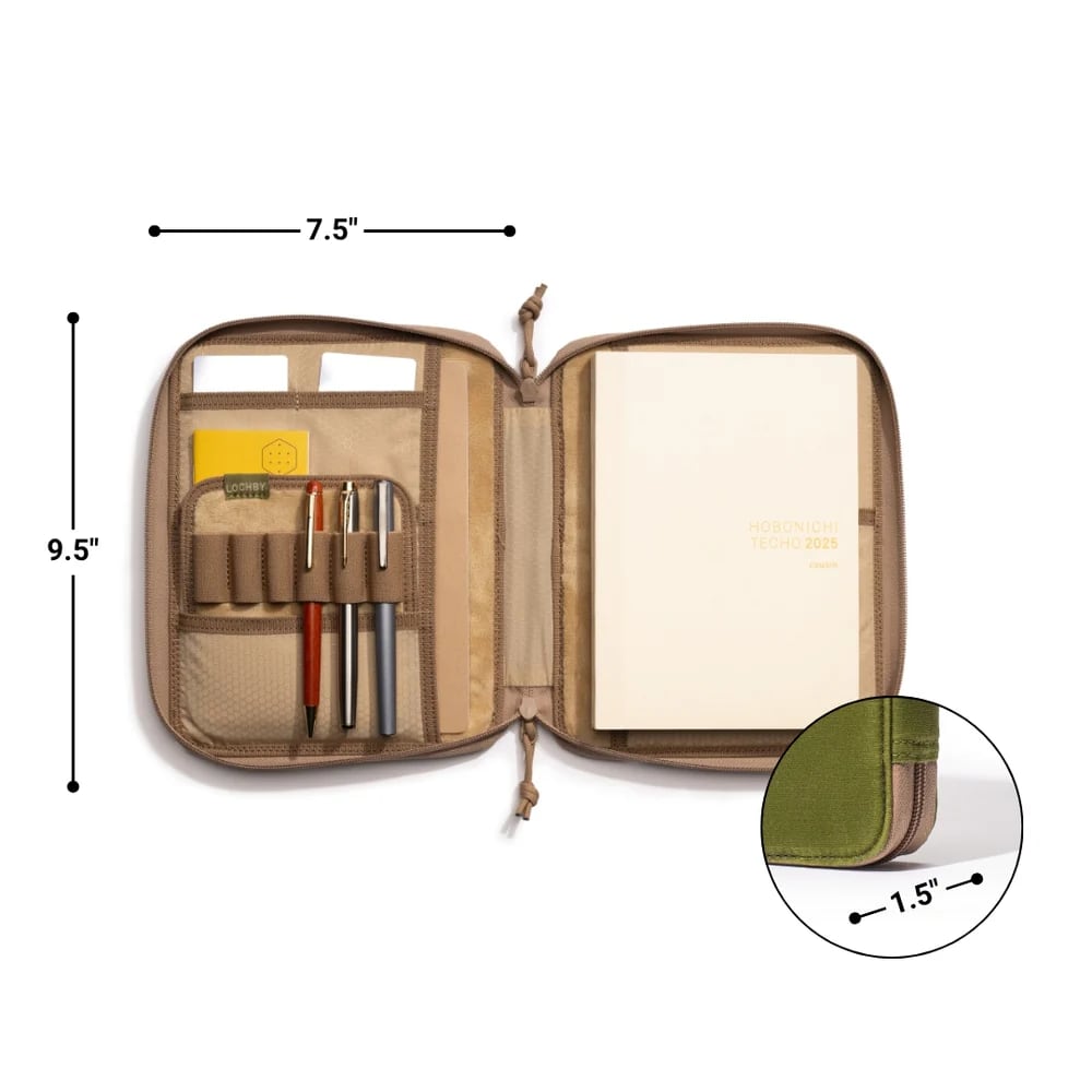 Lochby Daily Folio A5 - Olive - Formaat