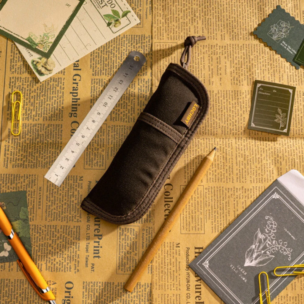 Lochby Duo Pen Pouch - Brown