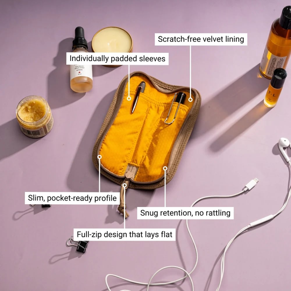Lochby Duo Pen Pouch - Honey - Belangrijkste Eigenschappen