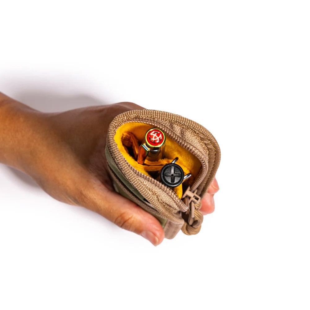 Lochby Duo Pen Pouch - Olive - Bovenkant