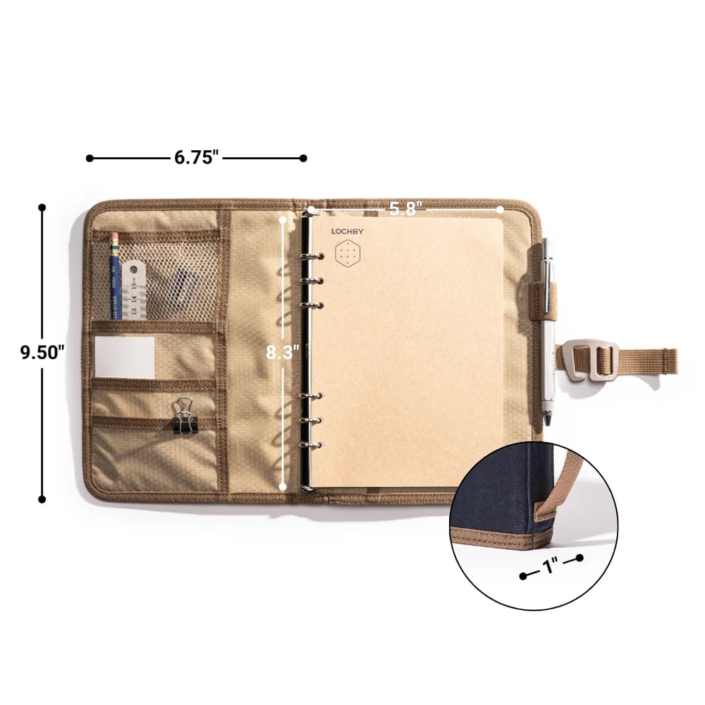 Lochby Field Binder A5 - Nautical - Afmetingen