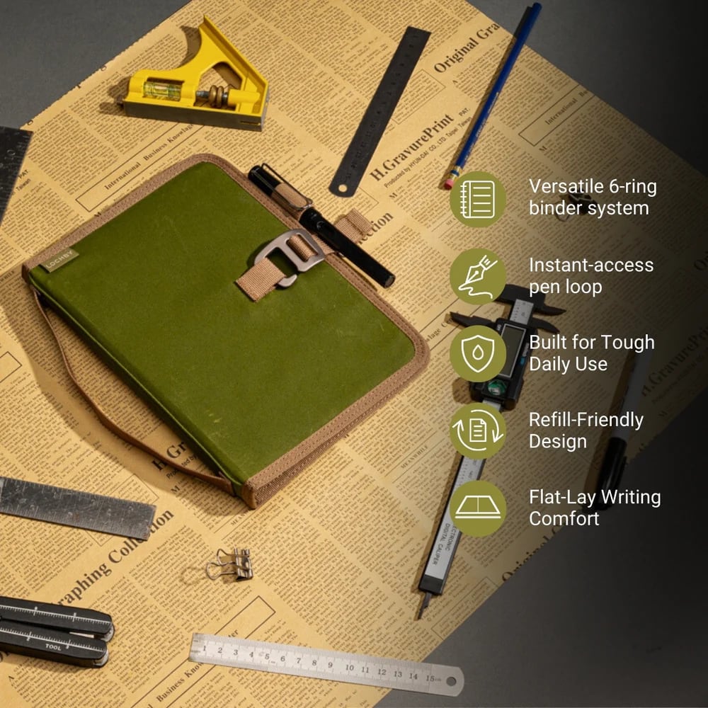 Lochby Field Binder A5 - Olive - Eigenschappen