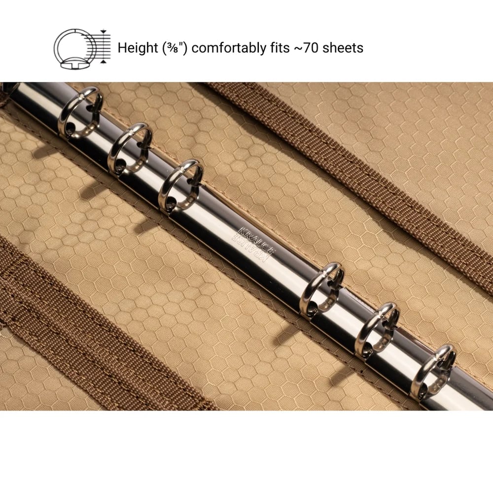Lochby Field Binder A6 - Harbor - Detail van het ringbandsysteem