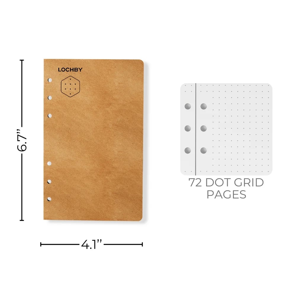 Lochby Field Binder A6 Refill - Dot Grid
