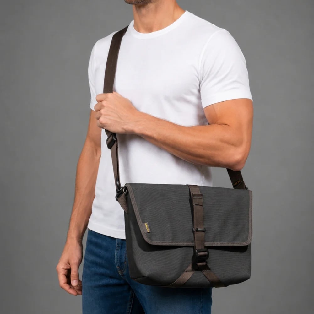 Lochby Field Sling Plus - Bumblebee / Black - Tas gedragen door een persoon