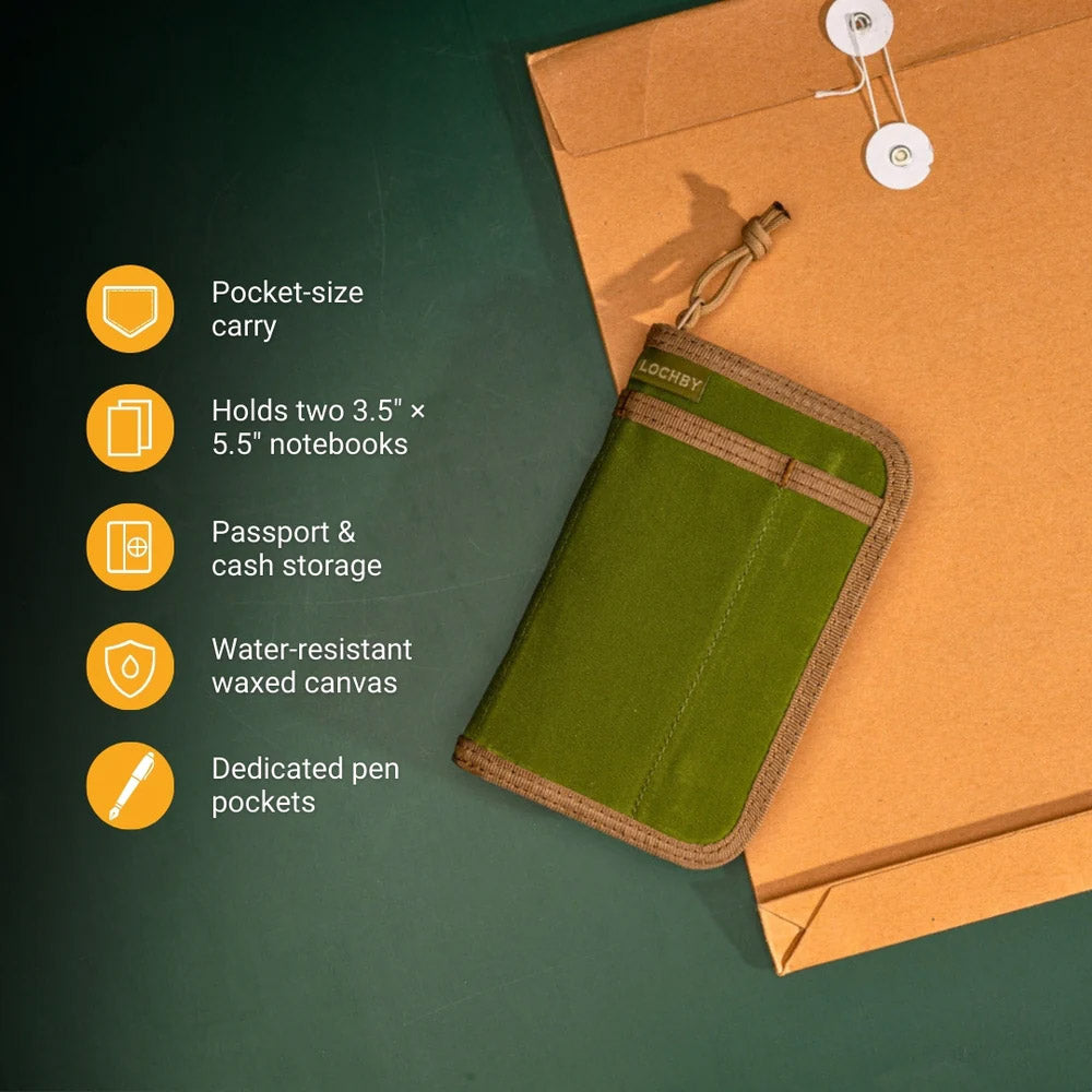 Lochby Pocket Journal Etui - Olive