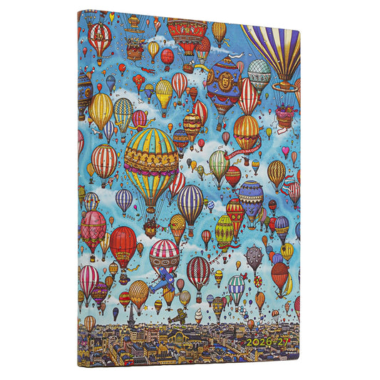 Paperblanks Agenda 2026-2027 - Balloon Festival - Voorkant van de agenda op een witte achtergrond