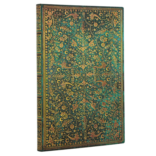 Paperblanks Agenda 2026-2027 - Emerald Flower - Voorkant