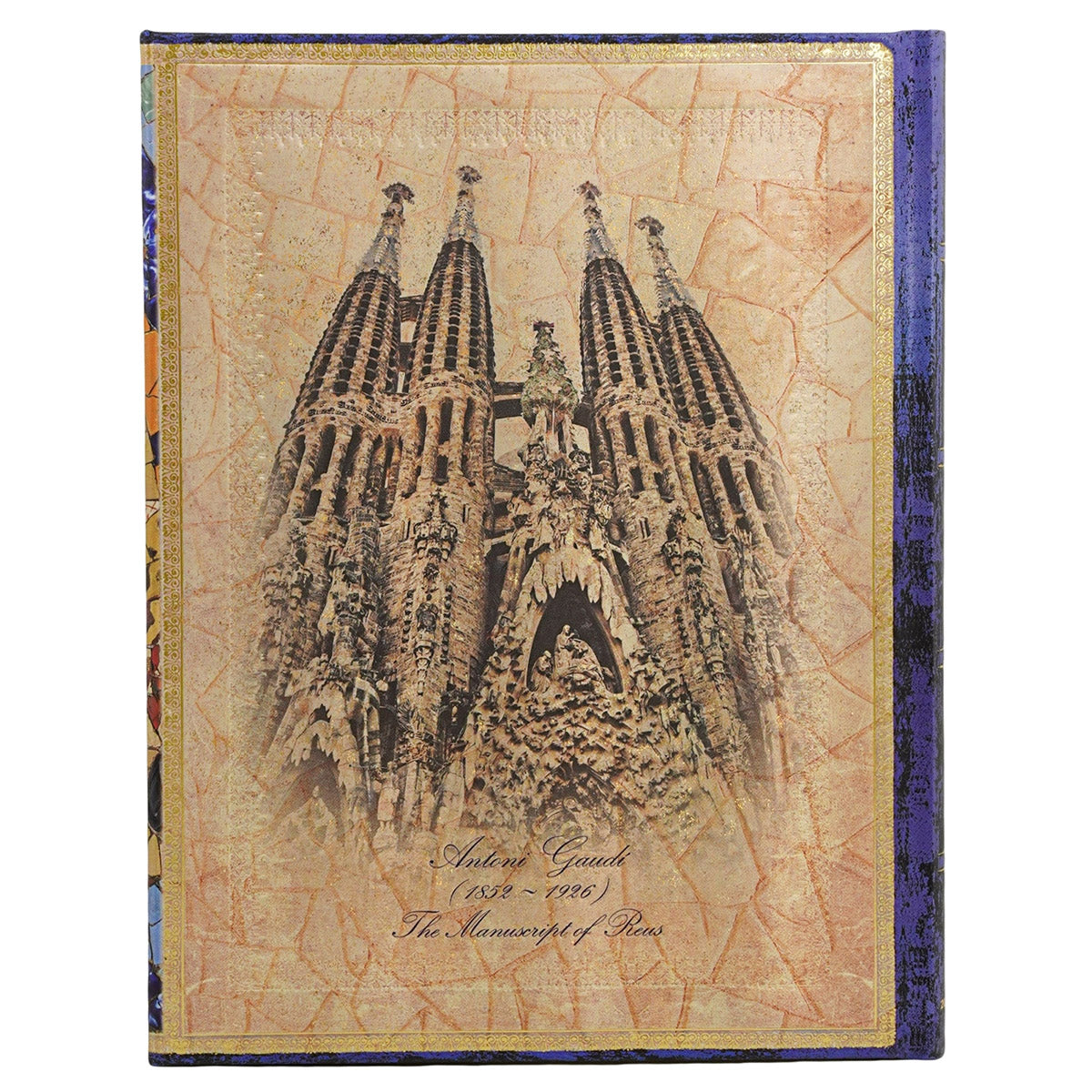 Paperblanks Agenda 2026-2027 - Gaudi, The Manuscript of Reus - Achterkant van de agenda op een witte achtergrond