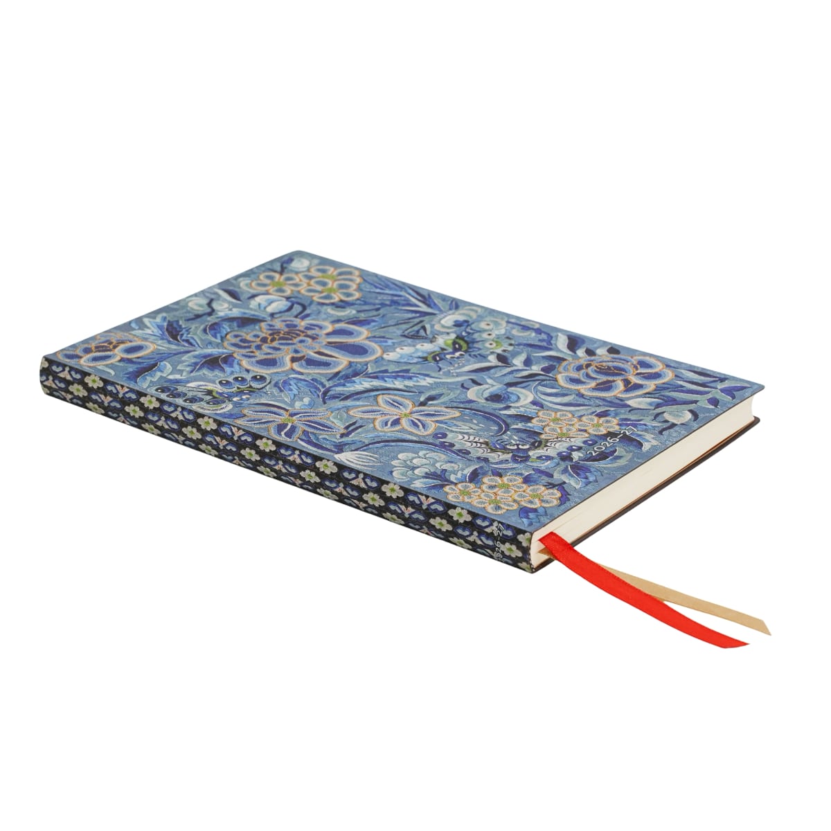 Paperblanks Agenda 2026-2027 Maxi - Blue Willow - Genomen van de zijkant