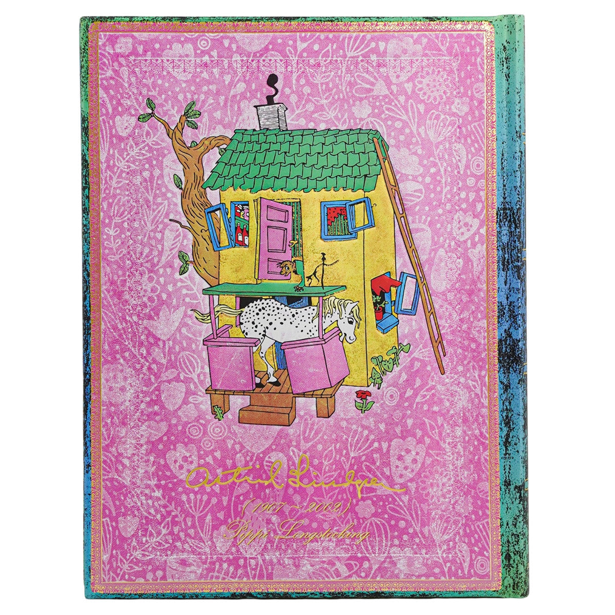 Paperblanks Agenda 2026-2027 - Astrid Lindgren, Pippi Longstocking - Achterkant van de agenda op een witte achtergrond