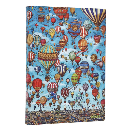 Paperblanks Agenda 2027 Flexi Midi - Balloon Festival - Voorkant van de agenda