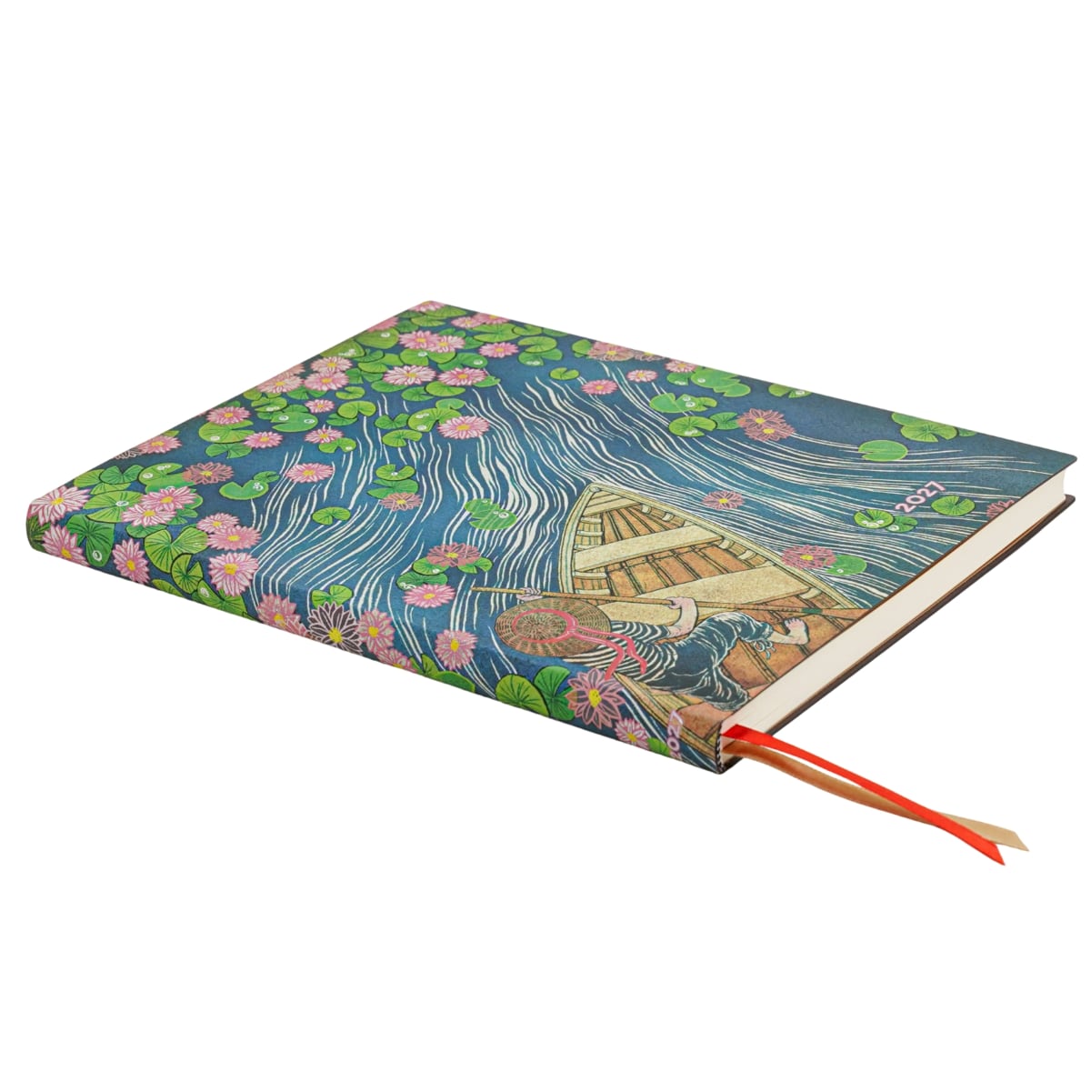 Paperblanks Agenda 2027 Flexi Ultra - Lotus River - Zijkant van de agenda