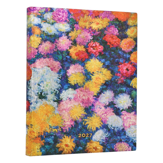 Paperblanks Agenda 2027 Flexi Ultra - Monet's Chrysanthemums - Voorkant van de agenda