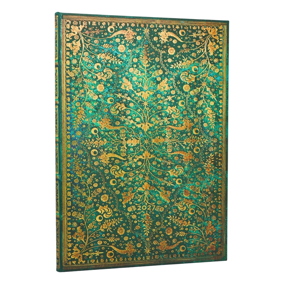 Paperblanks Agenda 2027 Grande - Emerald Flower - Voorkant van de agenda
