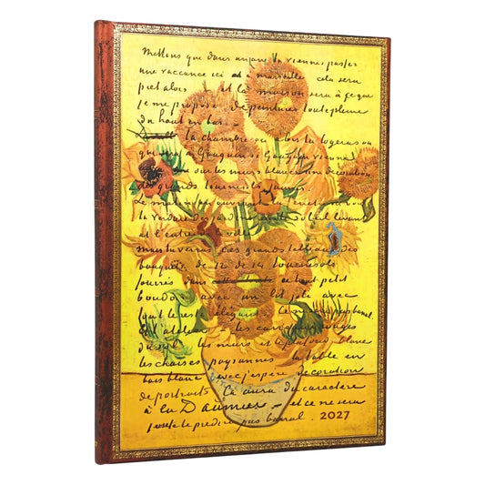Paperblanks Agenda 2027 Grande - Van Gogh, Sunflowers - Voorkant van de agenda