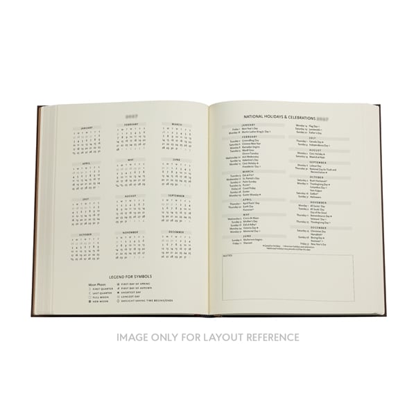 Paperblanks Agenda 2027 - Voorbeeld van de Layout 