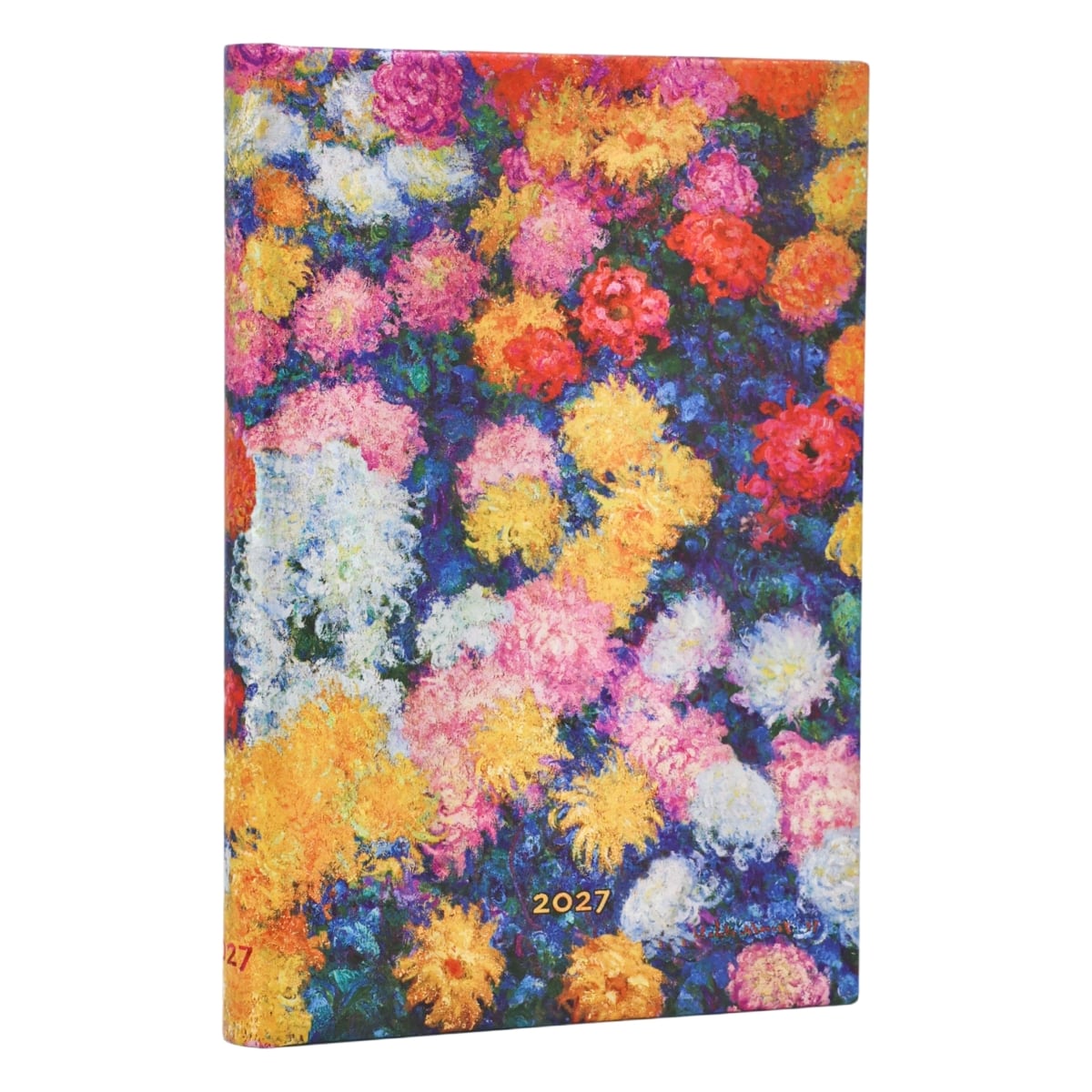 Paperblanks Agenda 2027 Maxi - Monet's Chrysanthemums - Voorkant van de agenda