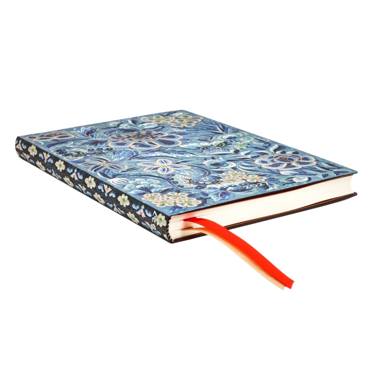 Paperblanks Agenda 2027 Flexi Midi - Blue Willow - Zijkant van de agenda