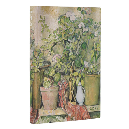 Paperblanks Agenda 2027 Midi - Cezanne's Terracotta and Flowers - Voorkant van de agenda