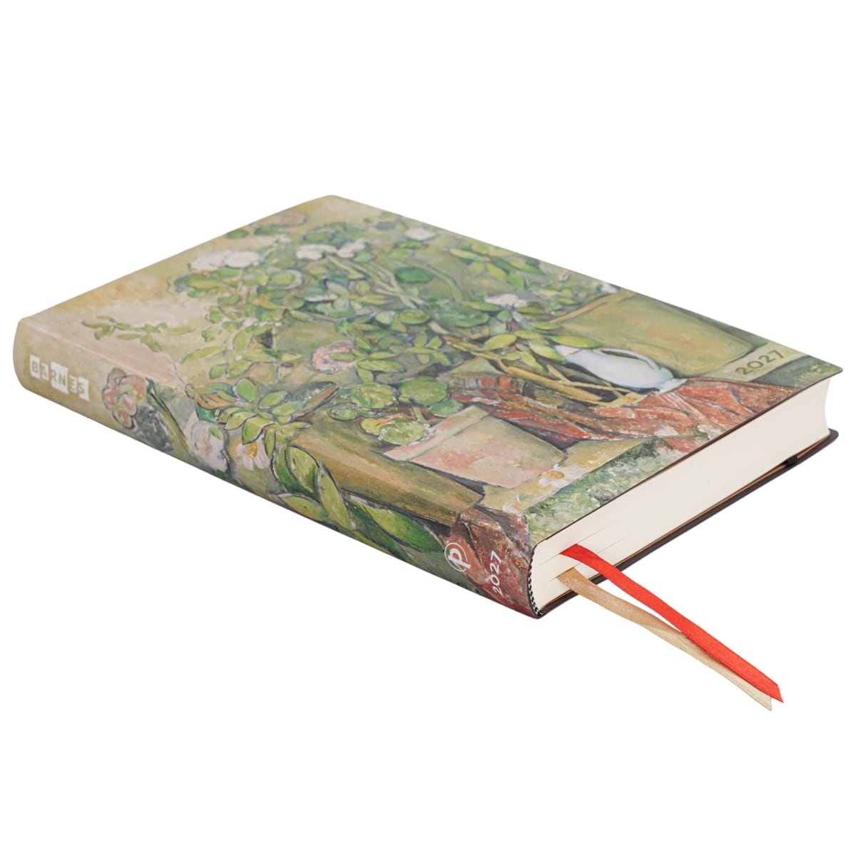 Paperblanks Agenda 2027 Midi - Cezanne's Terracotta and Flowers - Zijkant van de agenda