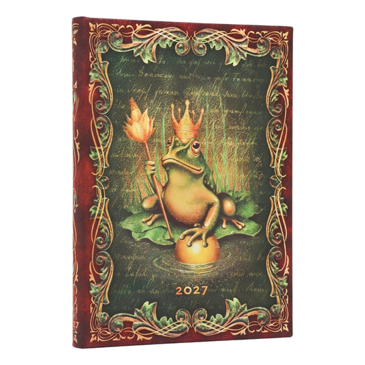 Paperblanks Agenda 2027 Midi - The Brothers Grimm, Frog Prince - Voorkant van de agenda