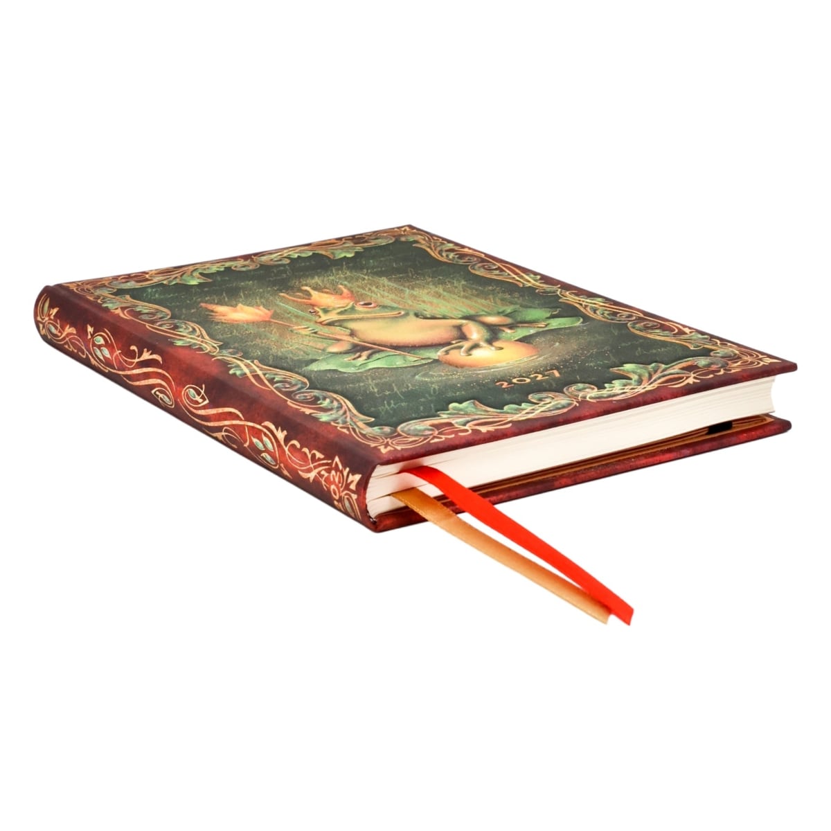Paperblanks Agenda 2027 Midi - The Brothers Grimm, Frog Prince - Zijkant van de agenda
