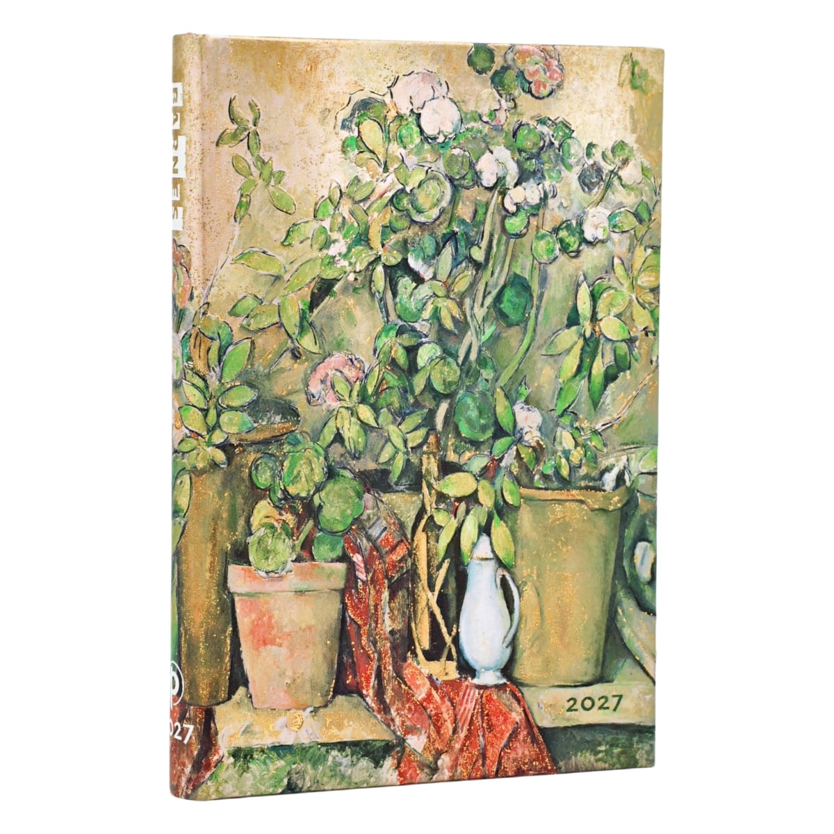Paperblanks Agenda 2027 Mini - Cezanne's Terracotta Pots and Flowers - Voorkant van de agenda