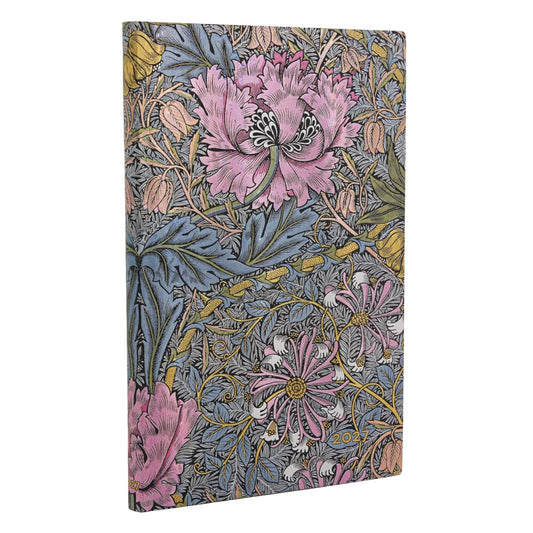 Paperblanks Agenda 2027 Mini - Morris Pink Honeysuckle - Voorkant van de agenda