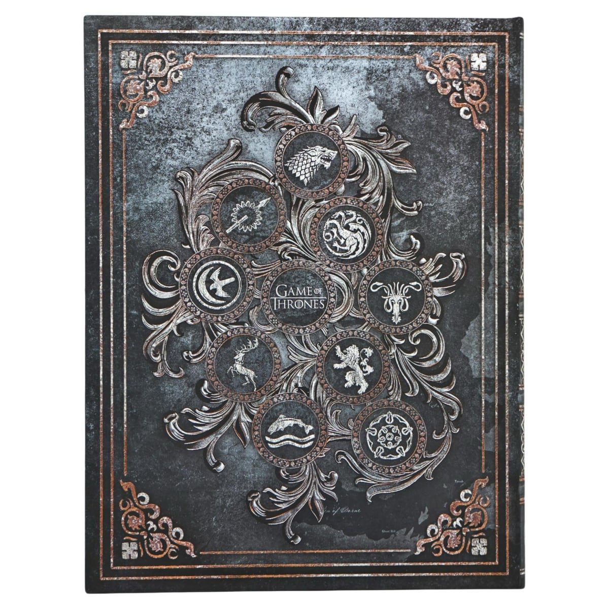 Paperblanks For the Throne Journal Ultra - Achterkant van het notitieboek op een witte achtergrond