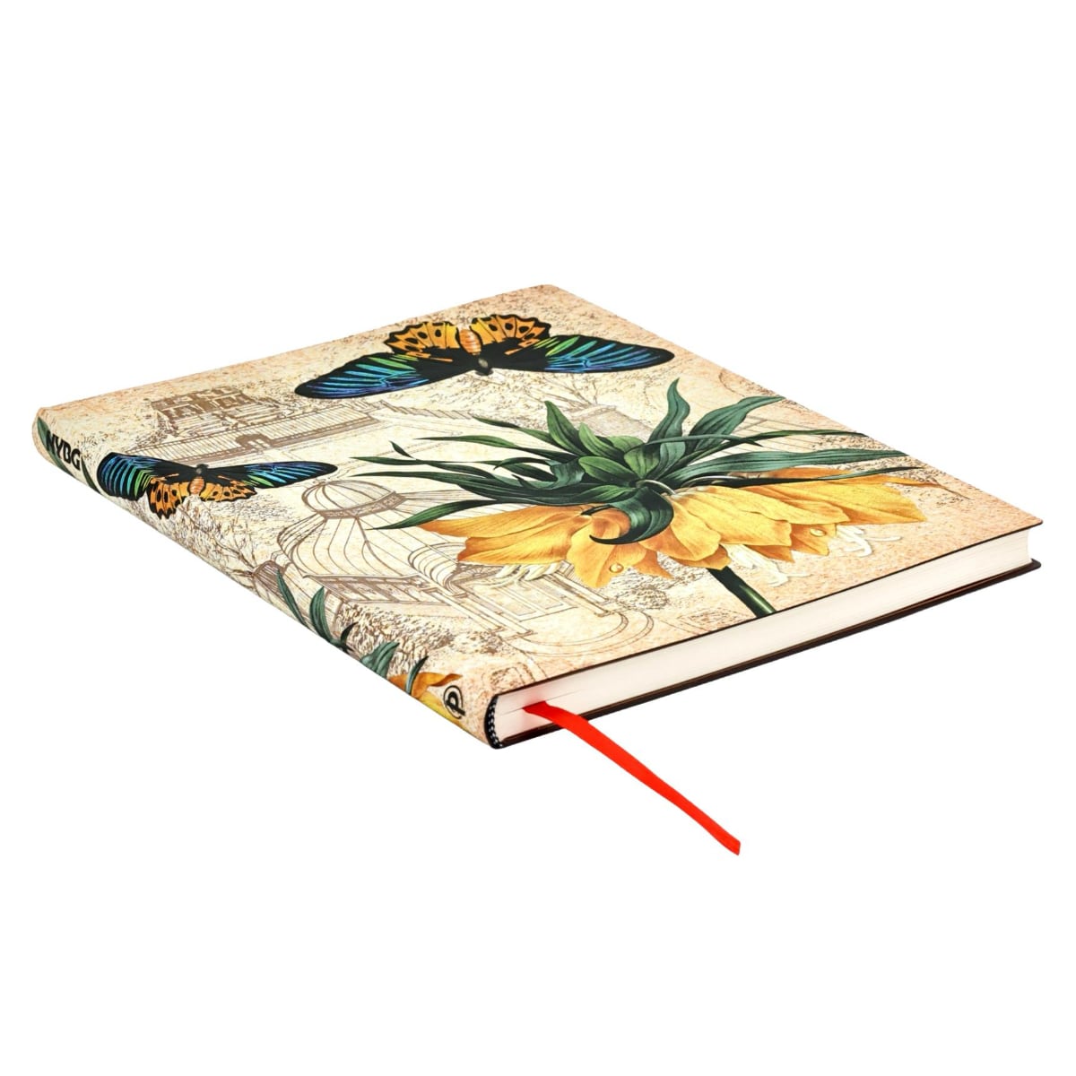 Paperblanks Flexi Golden Fritillaria Ultra - Zijkant van het notitieboek