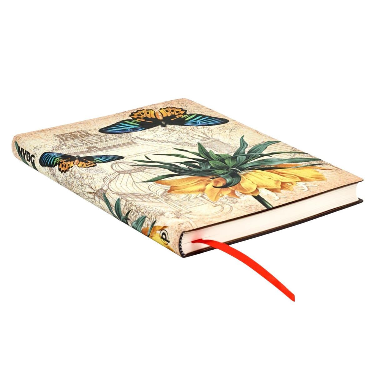 Paperblanks Flexi Golden Fritillaria Midi - Zijkant van het notitieboek