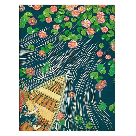 Paperblanks Lotus River - Flexibele cover van een notitieboek op een witte achtergrond