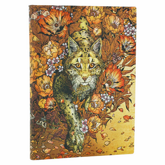 Paperblanks Lynx Rising Midi - Voorkant op een witte achtergrond