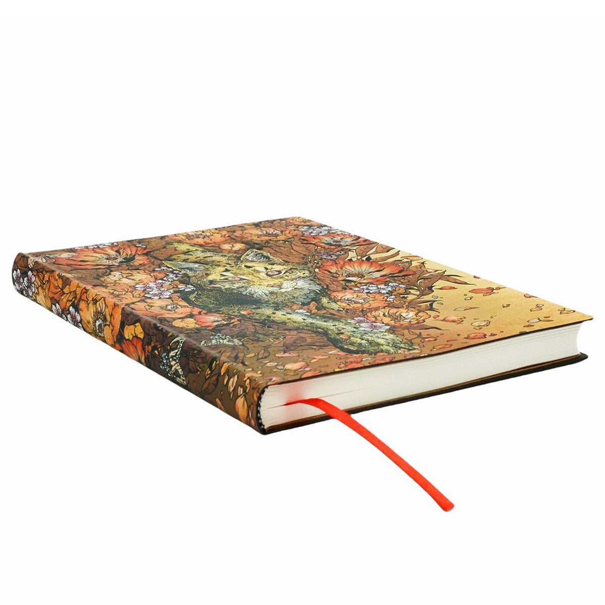 Paperblanks Lynx Rising Midi - Zijkant op een witte achtergrond