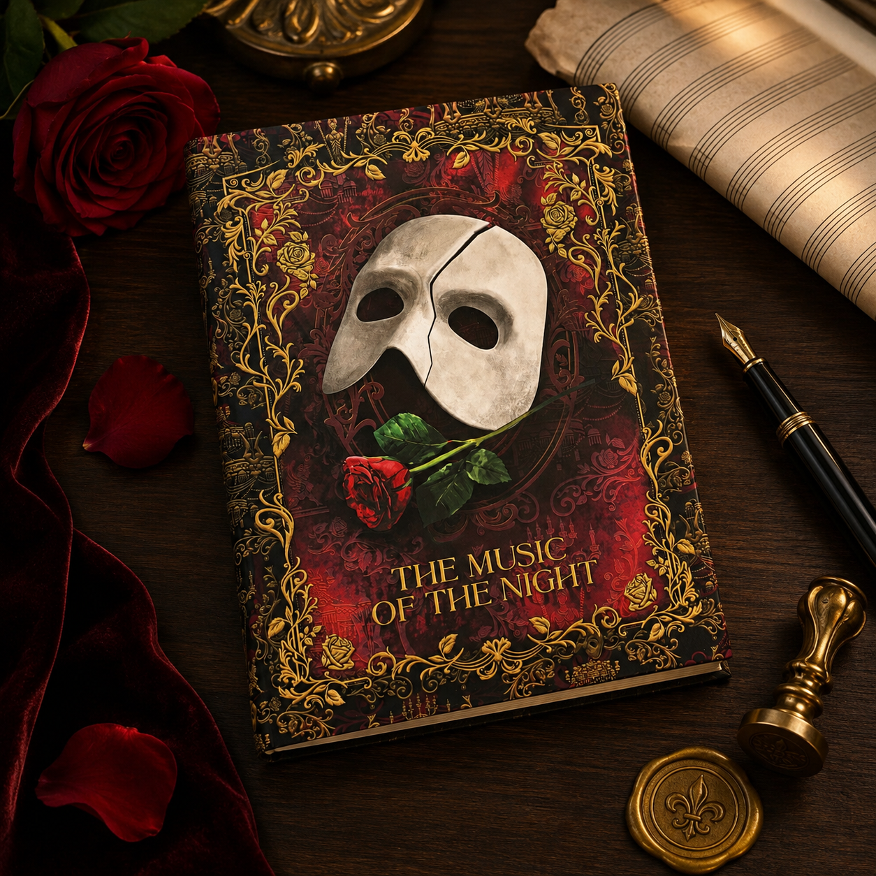 Paperblanks Masked Melody - Sfeerfoto