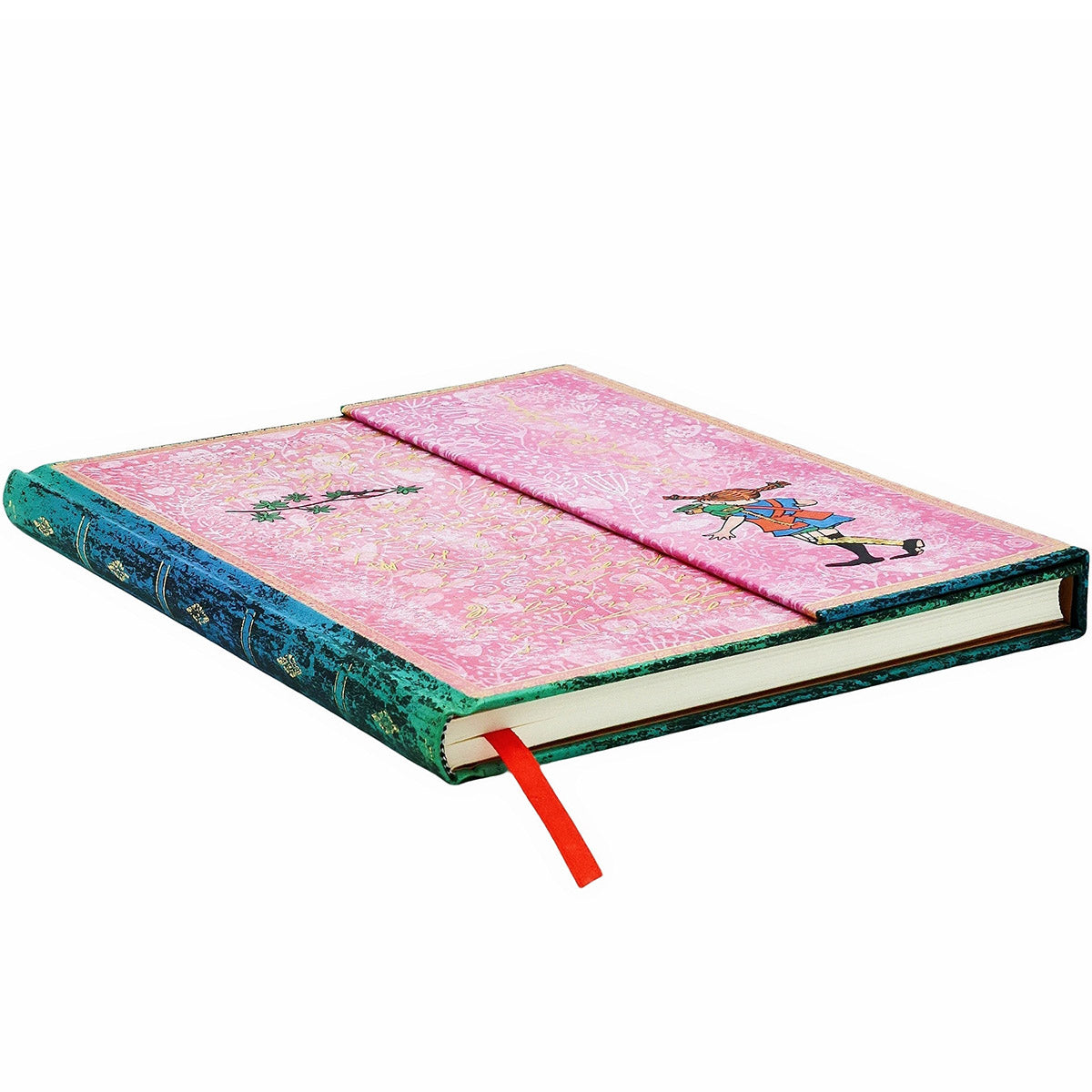 Paperblanks Pippi Longstocking - zijkant op een witte achtergrond
